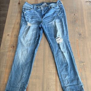 Torrid Blue Distressed Boyfriend Jeans